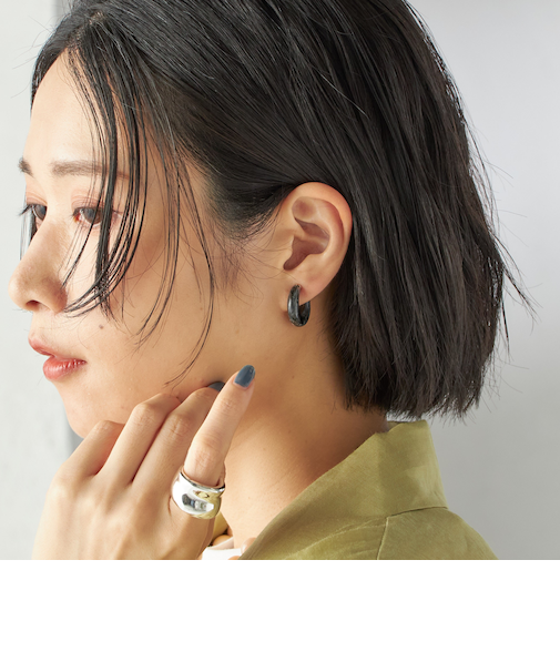 樹脂 フープ イヤリング S