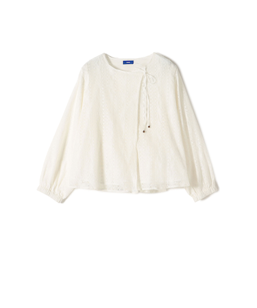 Fanaka:〈手洗い可能〉ストライプ レース 羽織