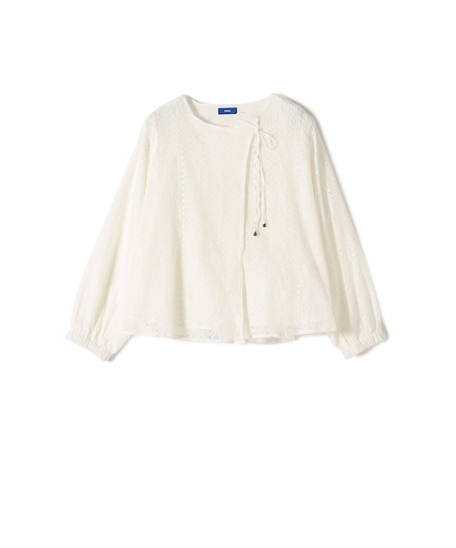 Fanaka:〈手洗い可能〉ストライプ レース 羽織