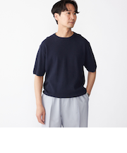 SHIPS:〈手洗い可能〉リネン バスケット ニット Tシャツ