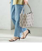 【SHIPS別注】UHURU:ロゴ ハンドル ジャカード トート