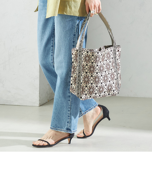 【SHIPS別注】UHURU:ロゴ ハンドル ジャカード トート