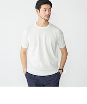 SHIPS: ICE COTTON クルーネック ショートスリーブ ニットTシャツ