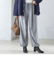 〈手洗い可能〉メランジ ツイル ドロスト パンツ