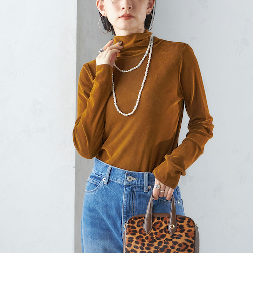 〈手洗い可能〉フロッキ― チュール タートルネック