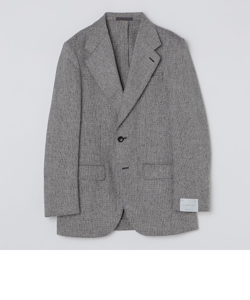 【SHIPS別注】CARUSO: ワイドラペル ヘリンボーン ツイード ジャケット