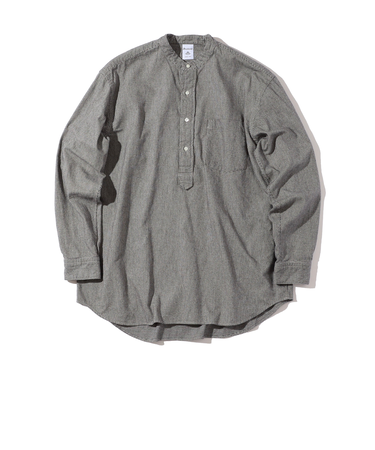 Southwick Gate Label: バンドカラー プルオーバー ハウンドトゥース ネルシャツ