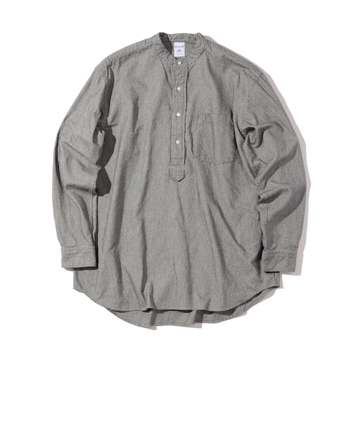 Southwick Gate Label: バンドカラー プルオーバー ハウンドトゥース ネルシャツ