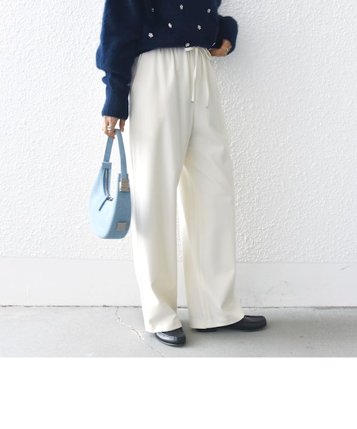 〈手洗い可能〉両面起毛 ドロスト パンツ