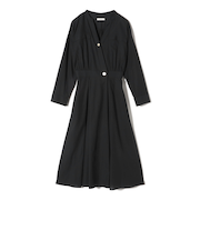 〈手洗い可能〉ダブル ポケット ロング スリーブ ワンピース