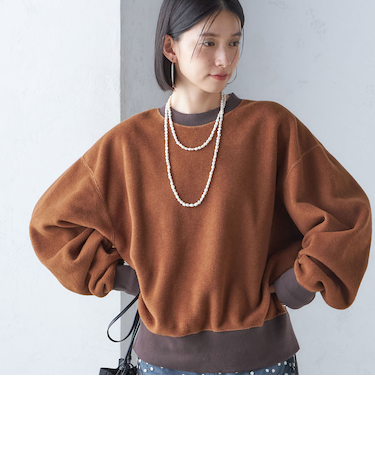 onit:〈洗濯機可能〉フリース ショート トップス