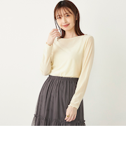 SHIPS Colors:〈手洗い可能〉メッシュ ポリエステルベロア クルーネック トップス◇