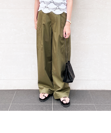 〈手洗い可能〉裾 ドロスト カーゴ パンツ 3