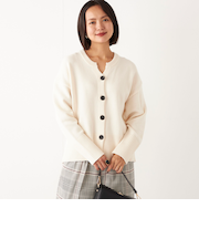 SHIPS Colors:〈手洗い可能〉フラッフィー キーネック カーディガン◇