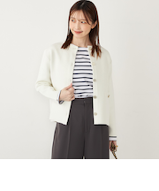 SHIPS Colors:〈手洗い可能〉セッケツ ノーカラー カーディガン◇