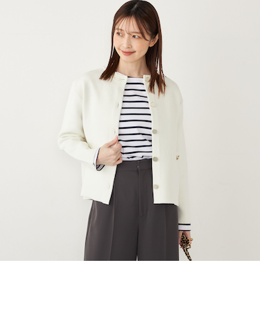 SHIPS Colors:〈手洗い可能〉セッケツ ノーカラー カーディガン◇