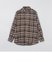 GITMAN BROS.: トリプルヤーン チェック ボタンダウン ネルシャツ