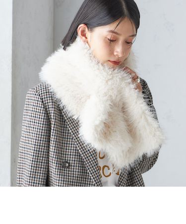 プードル ファー マフラー