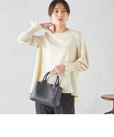 〈手洗い可能〉キャンディ スリーブ ブラウス × パンツ セットアップ