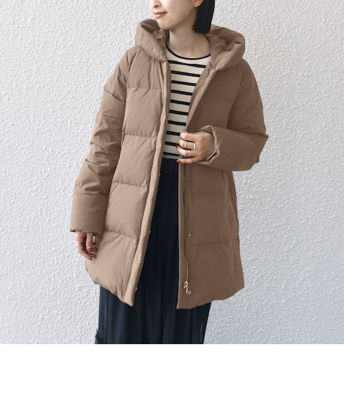 手洗い可能〉ショールカラー ミディ ダウン ◇｜シップス