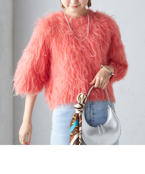 〈手洗い可能〉シャギー ファー プルオーバー