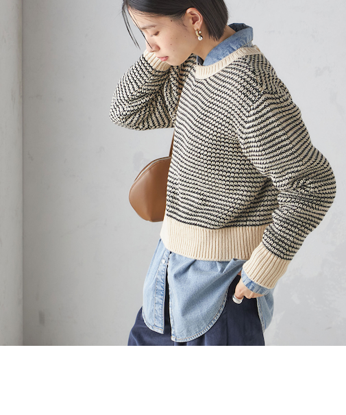 〈手洗い可能〉ジャカード プルオーバー