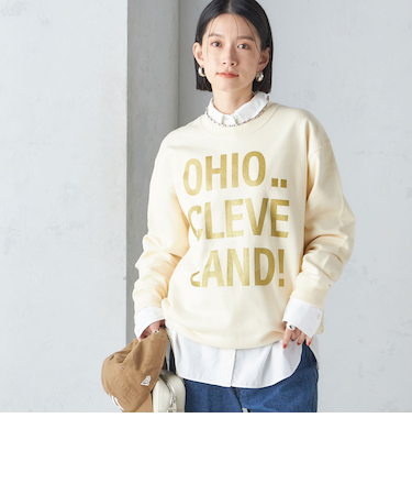 【SHIPS別注】Odub:〈手洗い可能〉メタリック ロゴ スウェット 24SS ◇