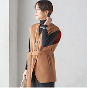 配色 リバー ジレ