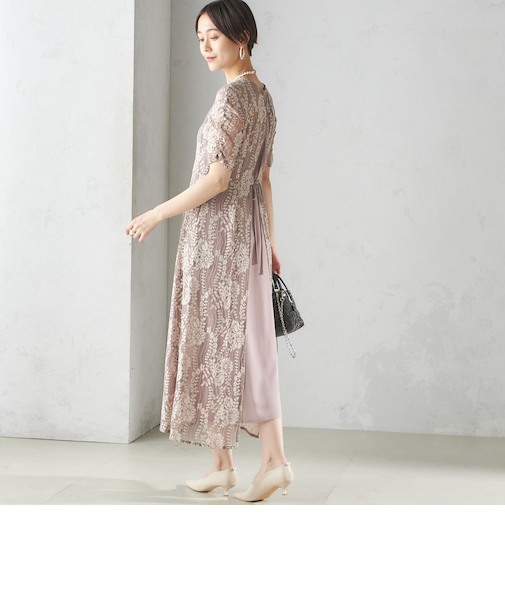 kaene:バックリボンレースワンピース 2(セレモニー対応可)