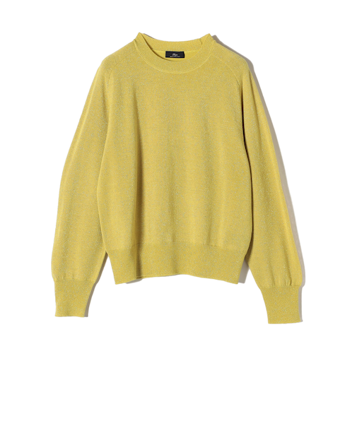 SHIPS Primary Navy Label:〈手洗い可能〉VICTORIA ラメ クルーネック