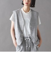 SHIPS NINE CASE:〈手洗い可能〉スウェット ベスト