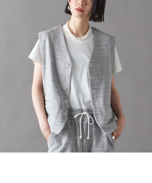 SHIPS NINE CASE:〈手洗い可能〉スウェット ベスト