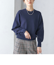 〈手洗い可能〉スムース ニット ガゼット プルオーバー