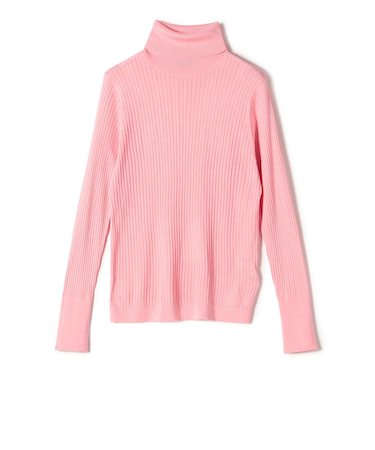 SHIPS Primary Navy Label:シルク カシミヤ タートルネック 2