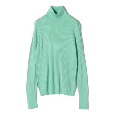 SHIPS Primary Navy Label:シルク カシミヤ タートルネック 2