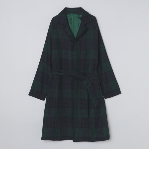 SHIPS別注】Errico Formicola: ブラックウォッチ ステンカラー コート