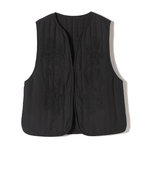 Fanaka:〈手洗い可能〉リバーシブル 刺繍 ベスト