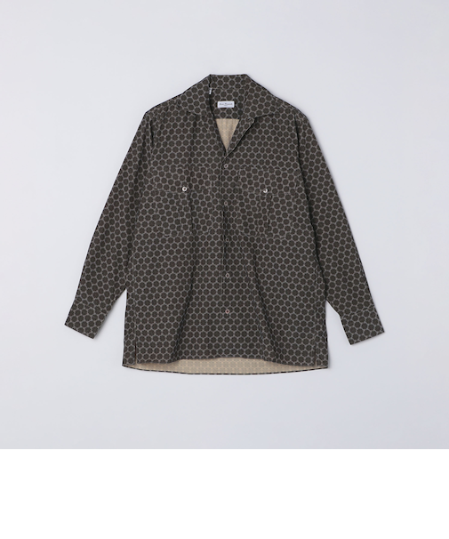 【SHIPS別注】Errico Formicola: コーデュロイ プリント オープンカラー シャツ