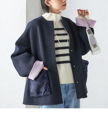 リバー ファー ポケット コート
