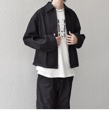 SHIPS any: ウォッシュド デニム ワイドスリーブ ジップ ブルゾン (セットアップ対応)◇