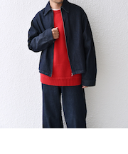 SHIPS any: ウォッシュド デニム ワイドスリーブ ジップ ブルゾン (セットアップ対応)◇