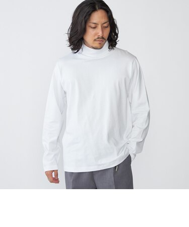 SHIPS: スタンダード コットン タートルネック ロングスリーブ Tシャツ
