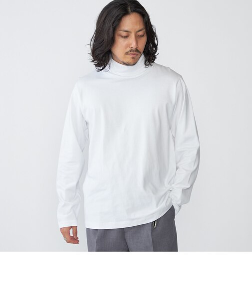 SHIPS: スタンダード コットン タートルネック ロングスリーブ Tシャツ