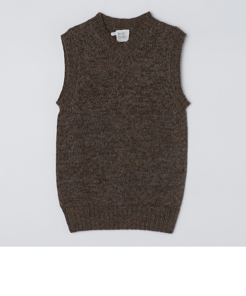 【SHIPS別注】knitbrary: アルパカ Vネック ニットベスト