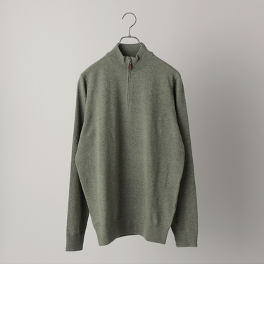 ALAN PAINE:12ゲージ ジーロンラム ジップモック ニット