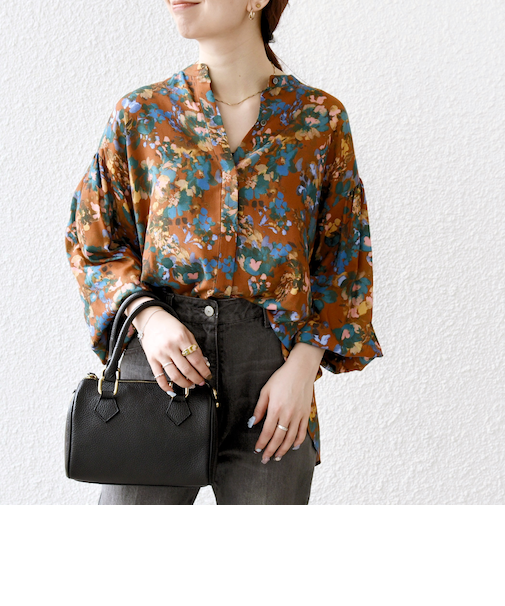 SHIPS any: 〈手洗い可能〉TROUILLET フラワー プリント シャツ ブラウス