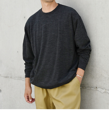 SHIPS any: 〈手洗い可能〉バンブー レーヨン ウール混 ルーズ ロングスリーブ Tシャツ ［BRIOS］◇