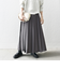 《一部追加予約》SHIPS any: ウーステッド ワイド プリーツ マキシ スカート 2