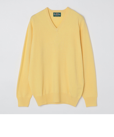 ALAN PAINE: 12ゲージ カシミヤ Vネックニット