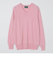 ALAN PAINE:10ゲージ メリノウール Vネック ニット